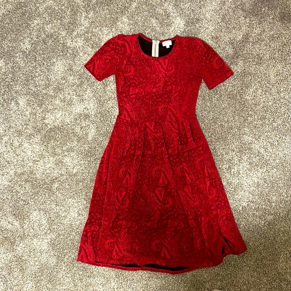 LulaRoe Amelia Jaquard Paisley Print Dress